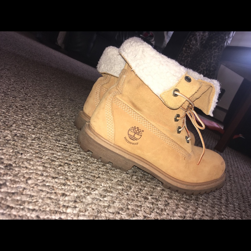 Timberlands boots with fur